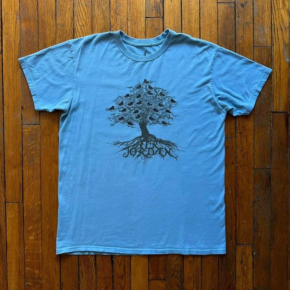 Vintage Y2K 2008 Jordan Nike History Shoe Family Tree T Shirt‎ Men Large Blue